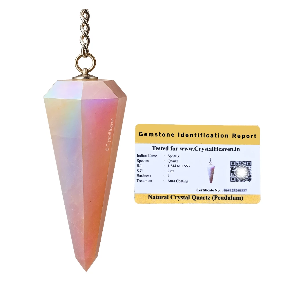 Angel Aura Rose Quartz Pendulum