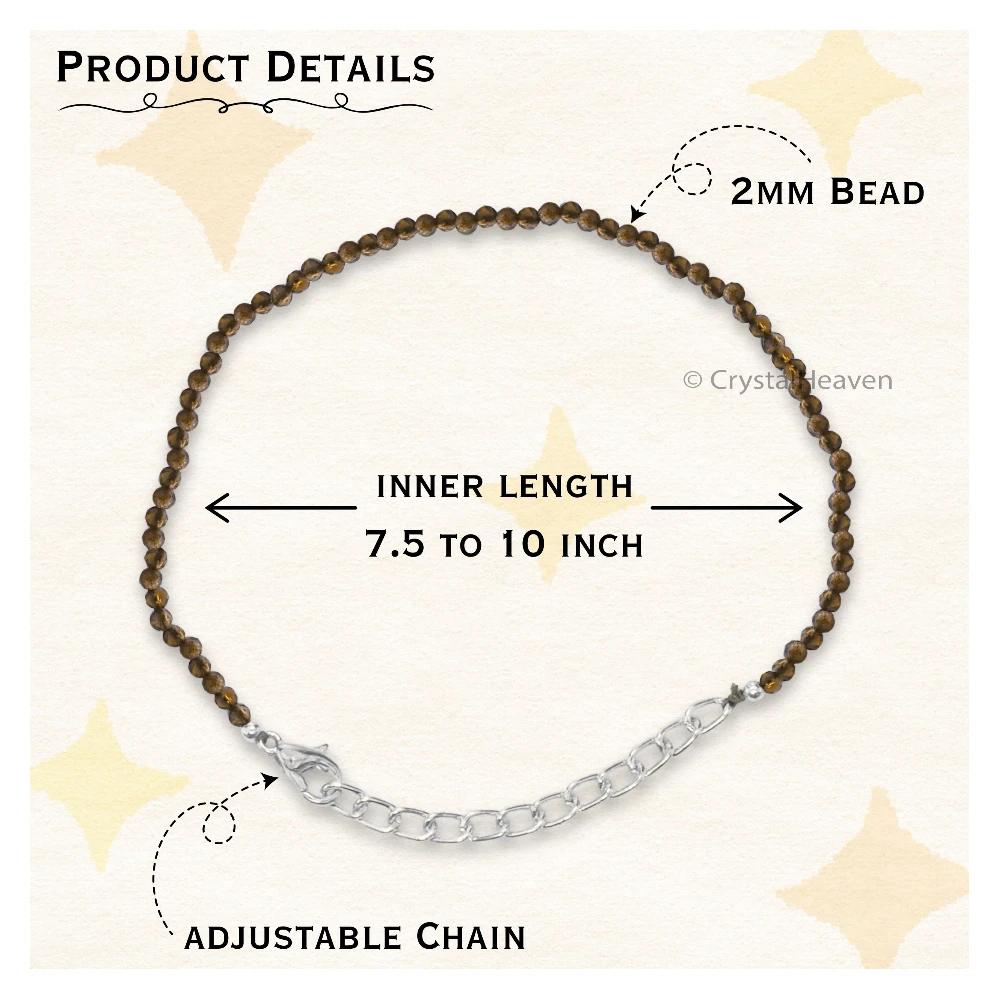 Green Cats Eye Bracelets - 2mm Faceted Beads (Silver)