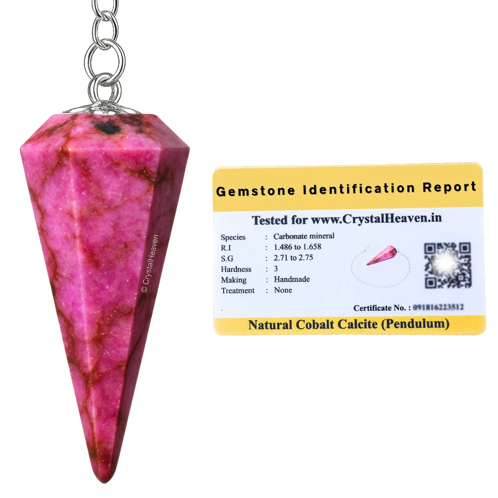 Cobalt Calcite Pendulum