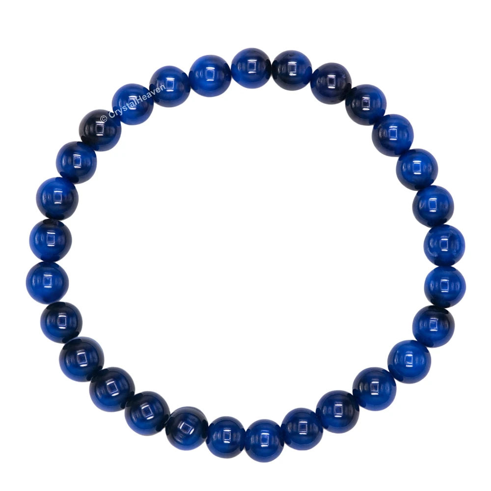 Blue Cats Eye Healing Crystal Bracelets - 6mm Beads