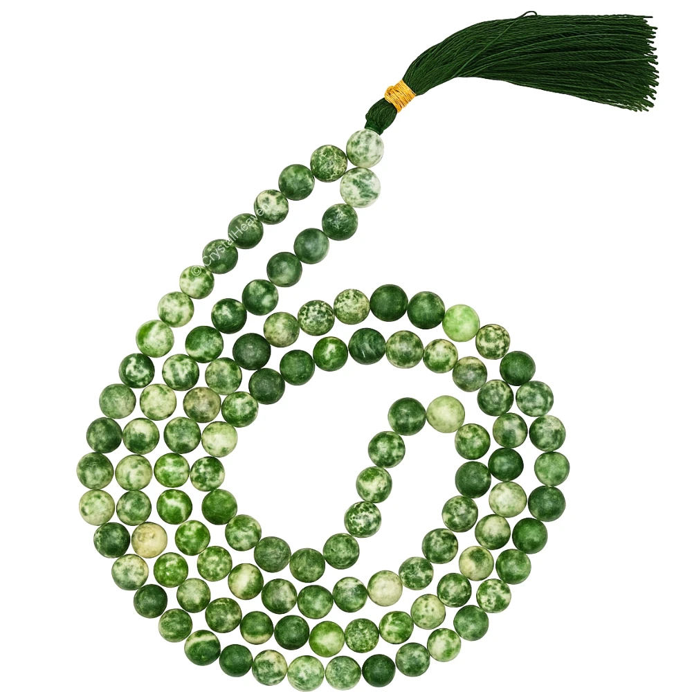 Tree Agate Japa Mala (Without Knot)