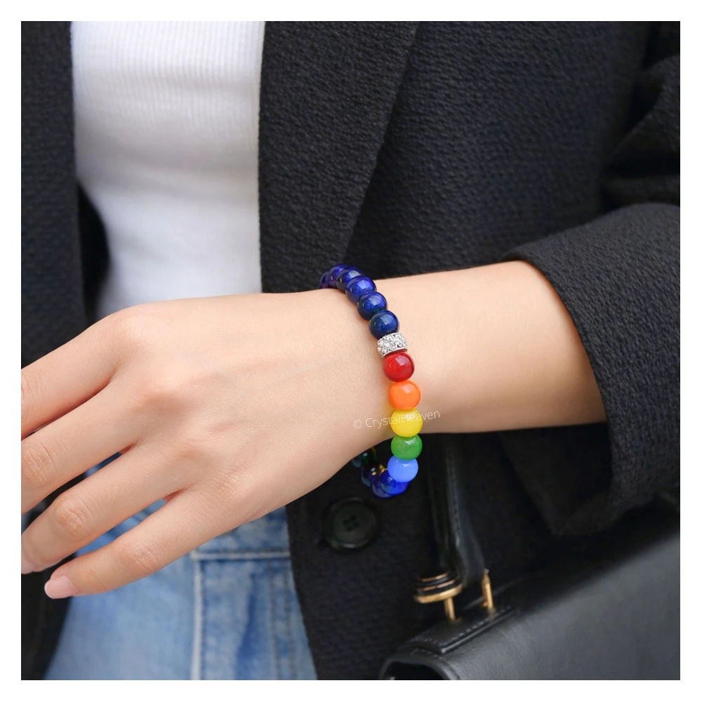 Lapis Lazuli(D) with Chakra Bracelet (Elastic)