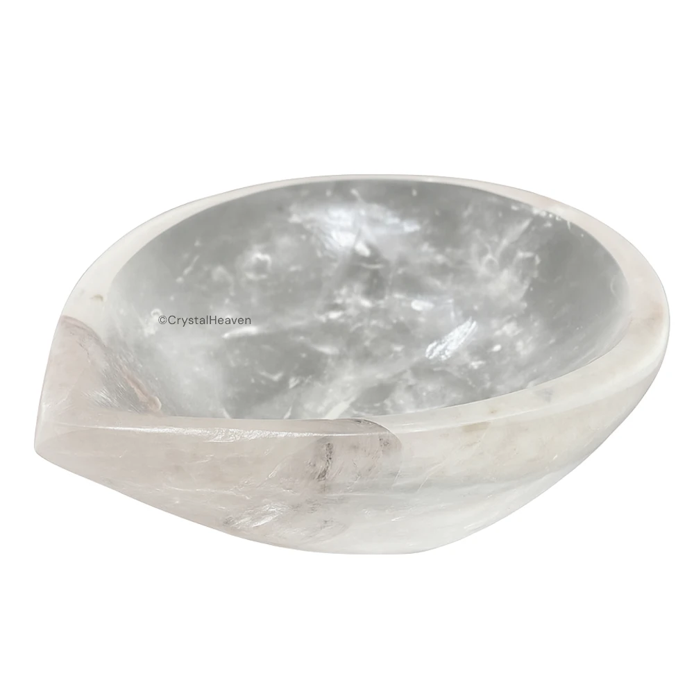 Clear Quartz Crystal Diya - 1 Batti
