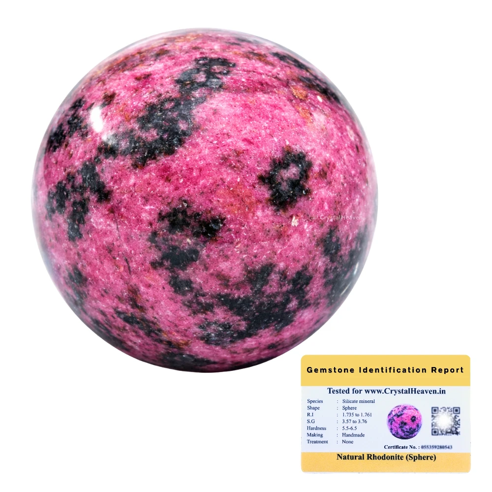 Rhodonite Sphere (1.5 Inch)