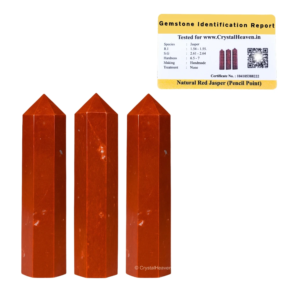 Red Jasper Pencil Points (Set of 3)