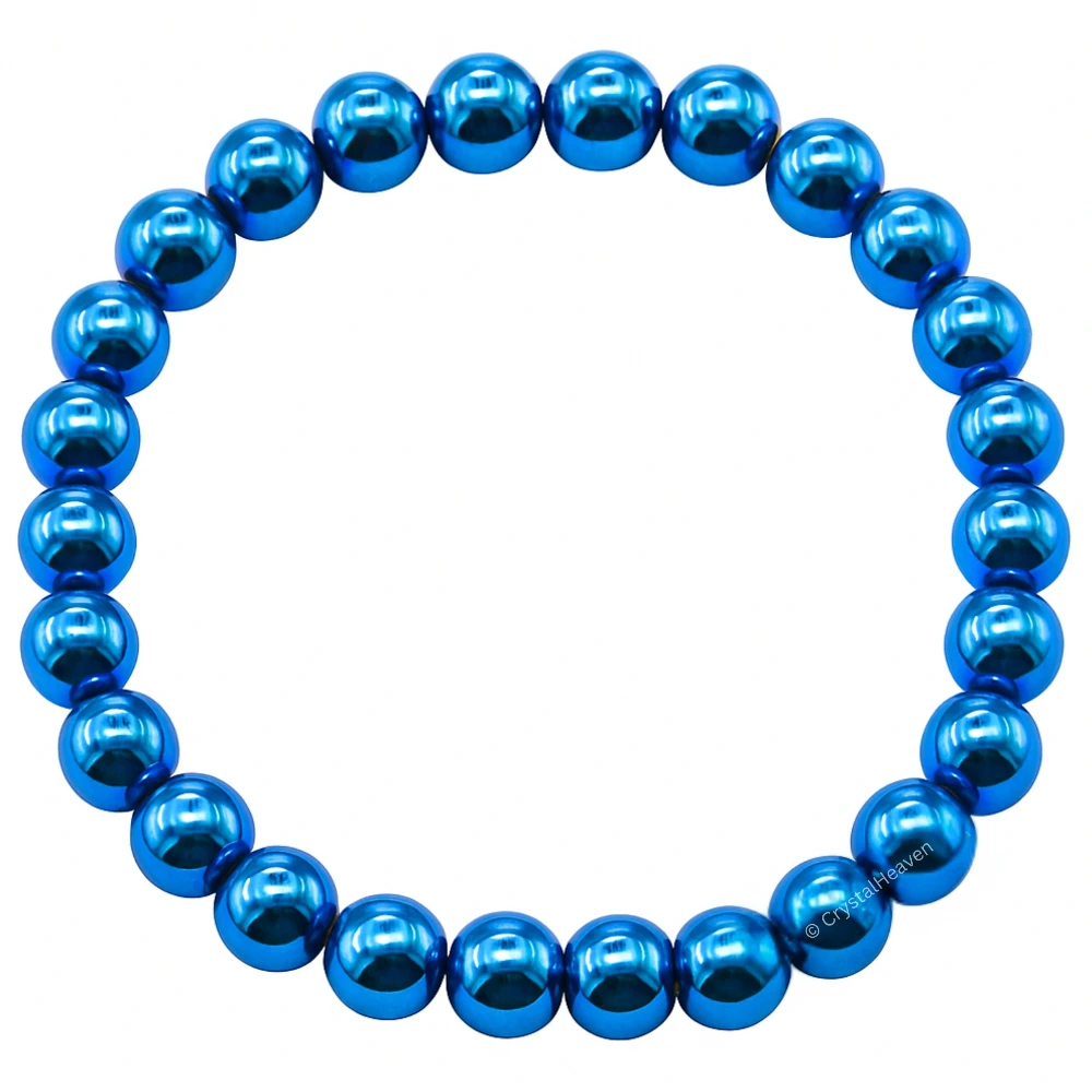 Blue Hematite Bracelet (Elastic)