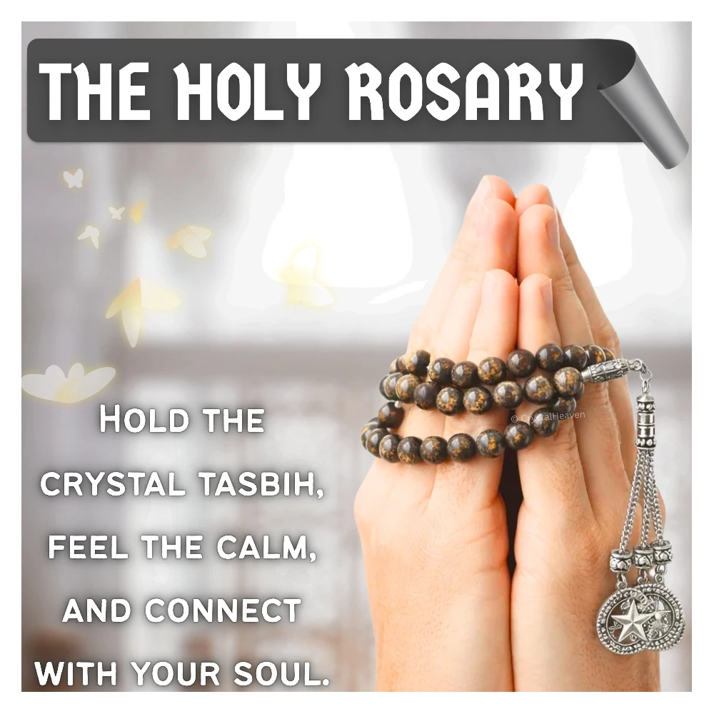 Bronzite Crystal Tasbih (Silver)