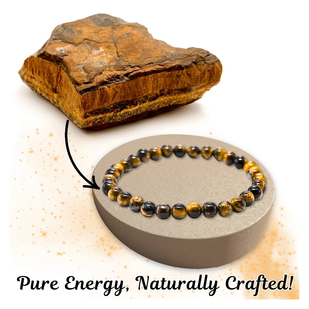 Tiger Eye Healing Crystal Bracelets - 6mm Beads