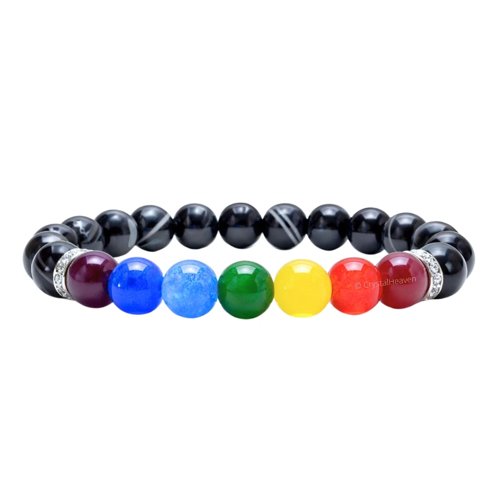 Black Sulemani Hakik Chakra Bracelet (Elastic)