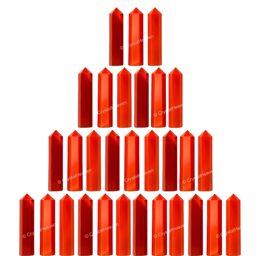 Red Onyx Pencil Points (Set of 10)