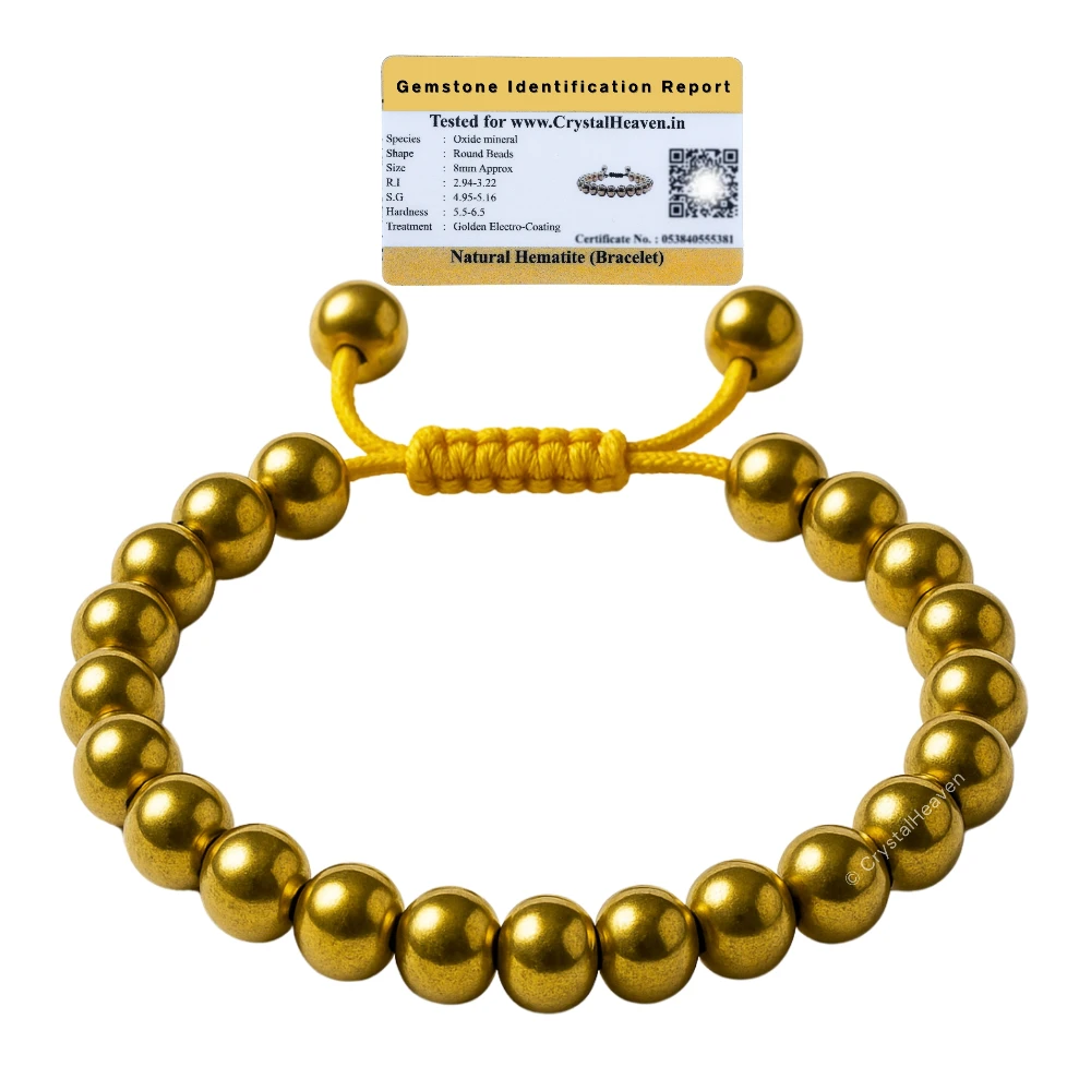 Golden Hematite Bracelet (Adjustable)
