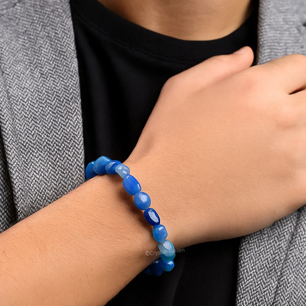 Blue Aventurine Tumbled Bracelet (Elastic)