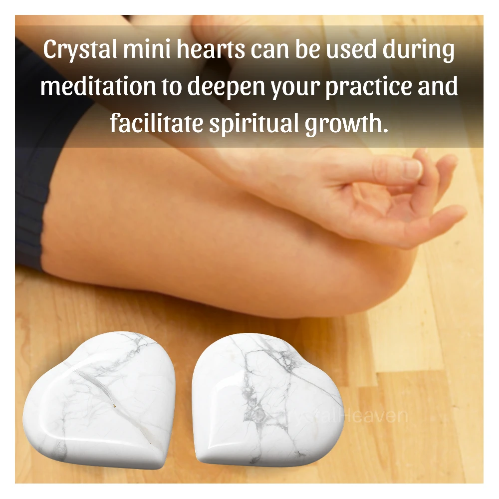Howlite Mini Heart (Pack of 2)