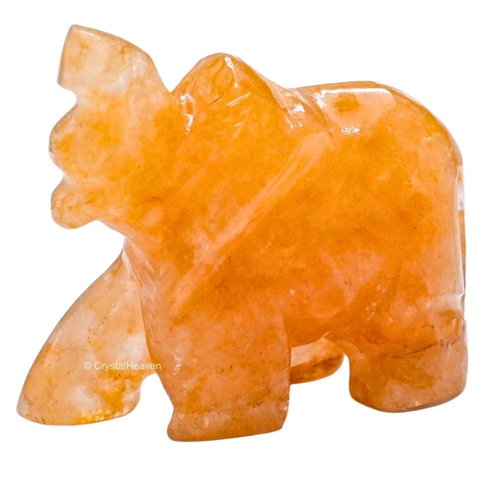 Yellow Aventurine Crystal Elephant