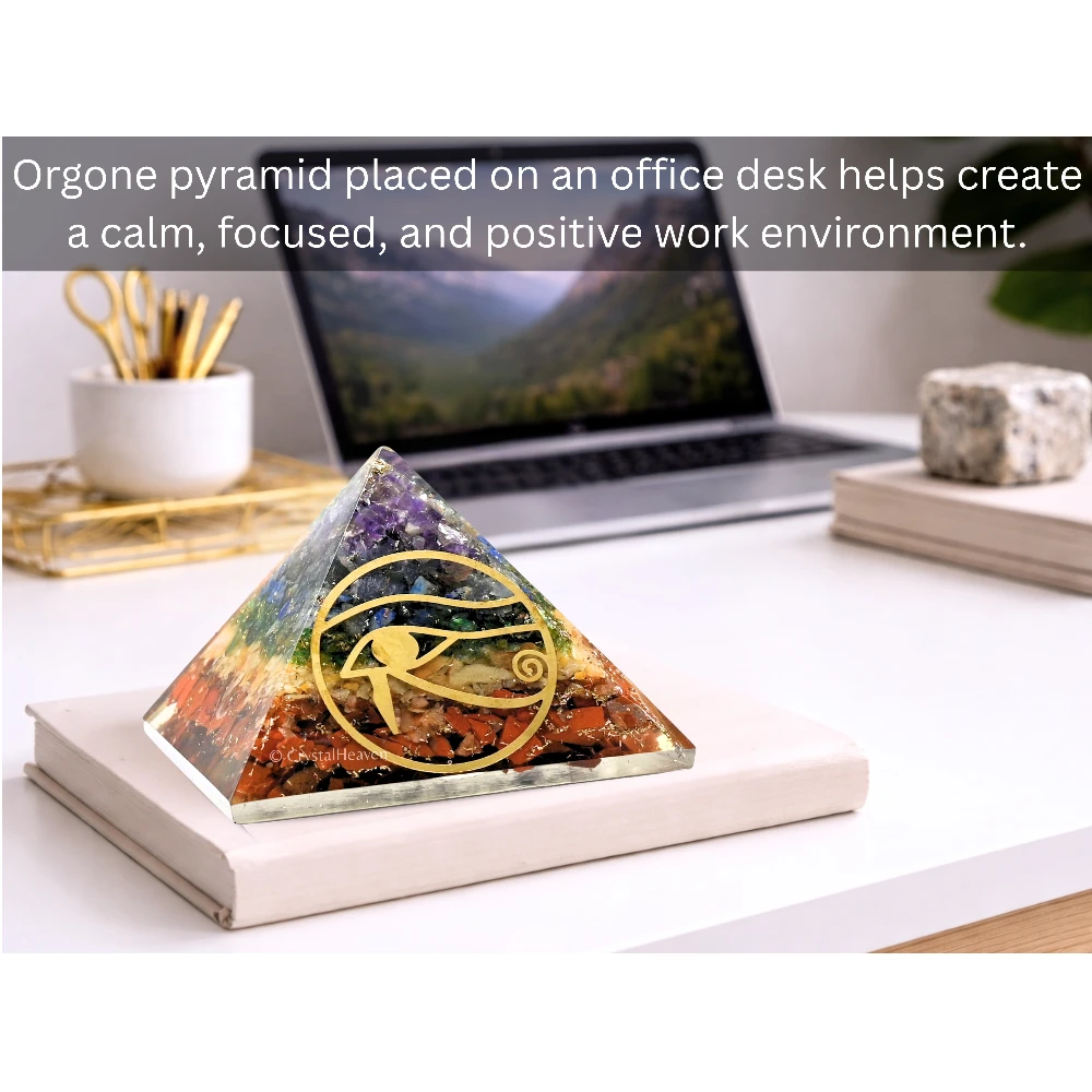 7 Chakra Orgone Pyramid (Horus Eye)