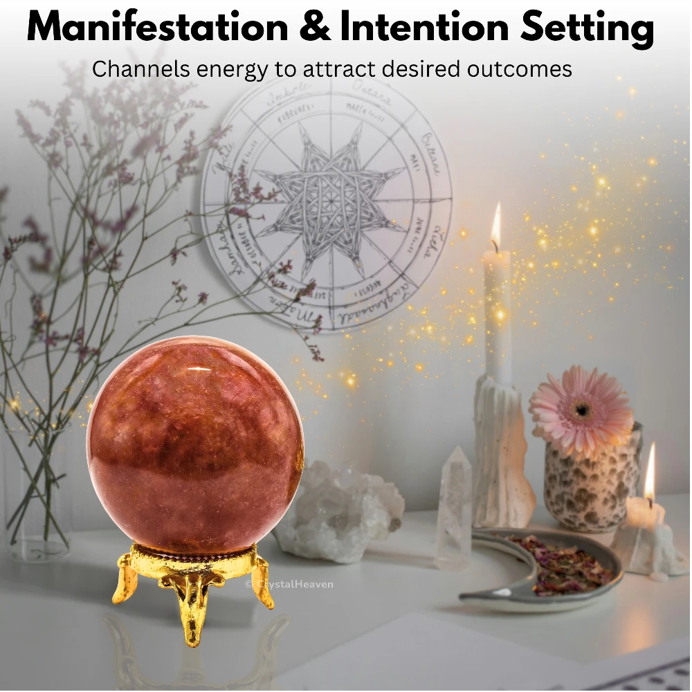 Strawberry Quartz Sphere (1.5 Inch)