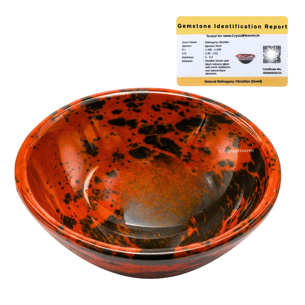 Mahogany Obsidian Crystal Bowl - 2 Inch