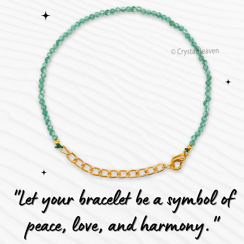 Green Onyx Bracelets - 2mm Faceted Beads (Gold)