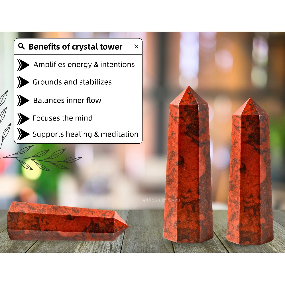 Red Jasper Hematite Crystal Tower (2" to 3" inch)