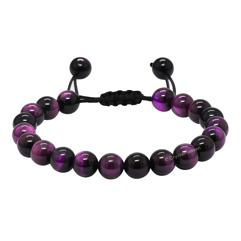 Purple Tiger Eye Bracelet (Adjustable)