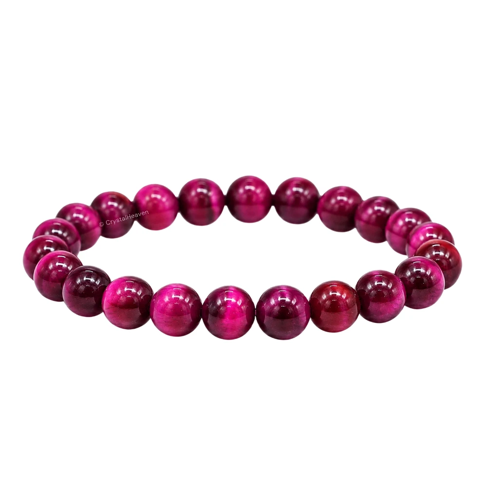 Pink Tiger Eye Bracelet (Elastic)