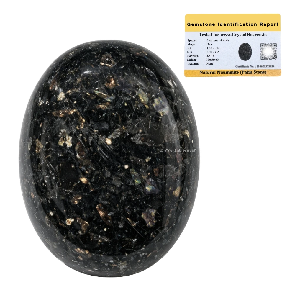 Nuummite Palm Stone