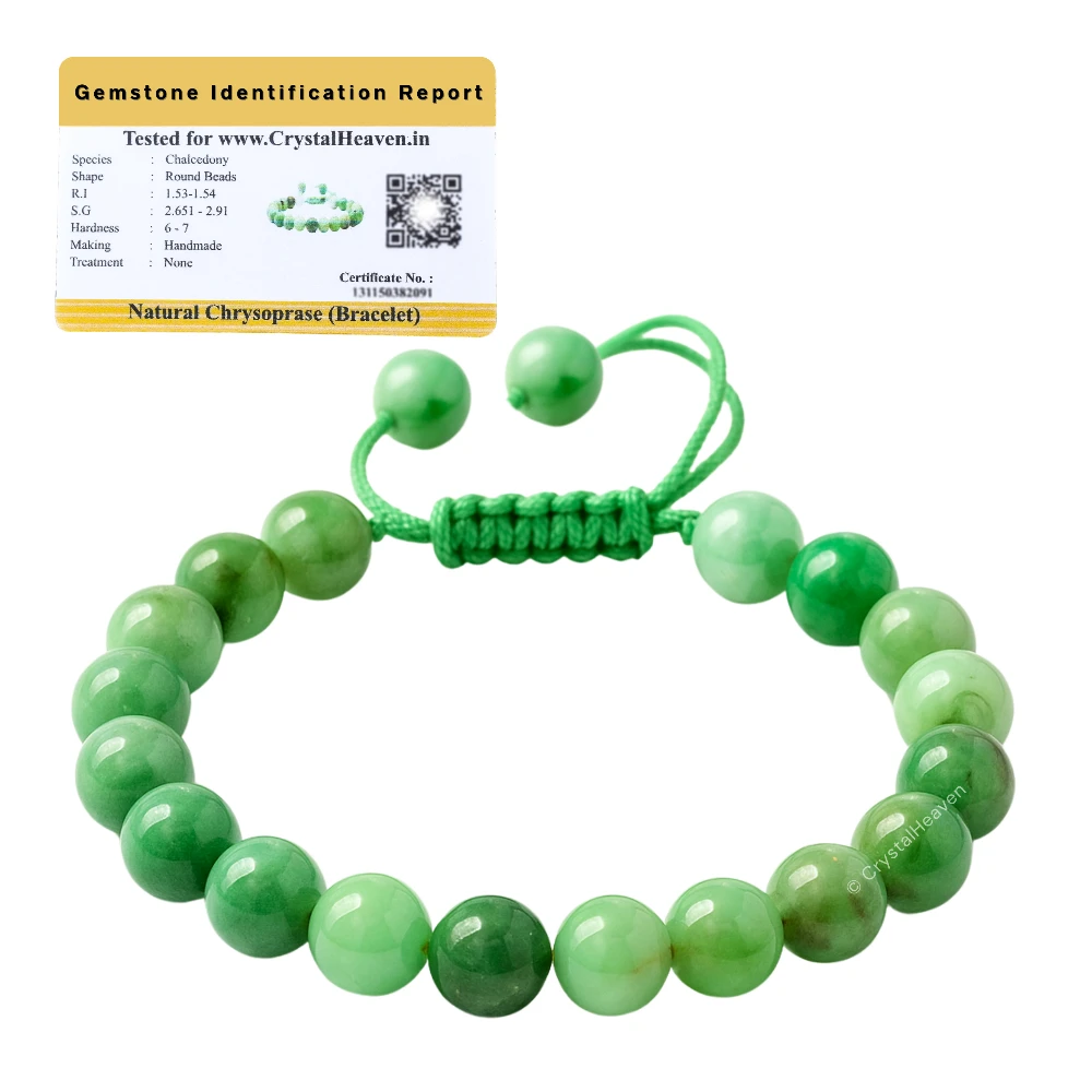 Premium Chrysoprase Bracelet (Adjustable)