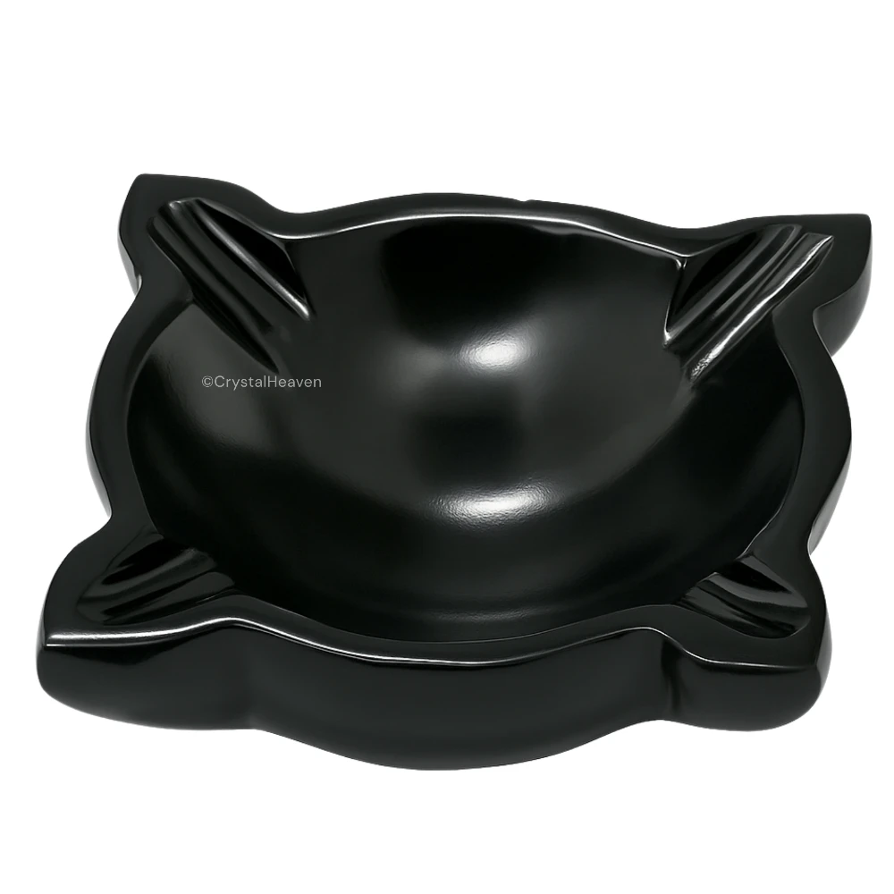 Black Agate Crystal Diya - 4 Batti