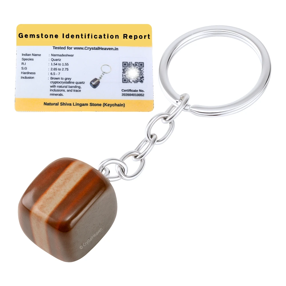 Narmada Stone Keychain (Tumbled)