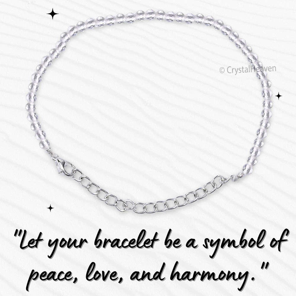 Clear Quartz Bracelets - 2mm Faceted Beads (Silver)