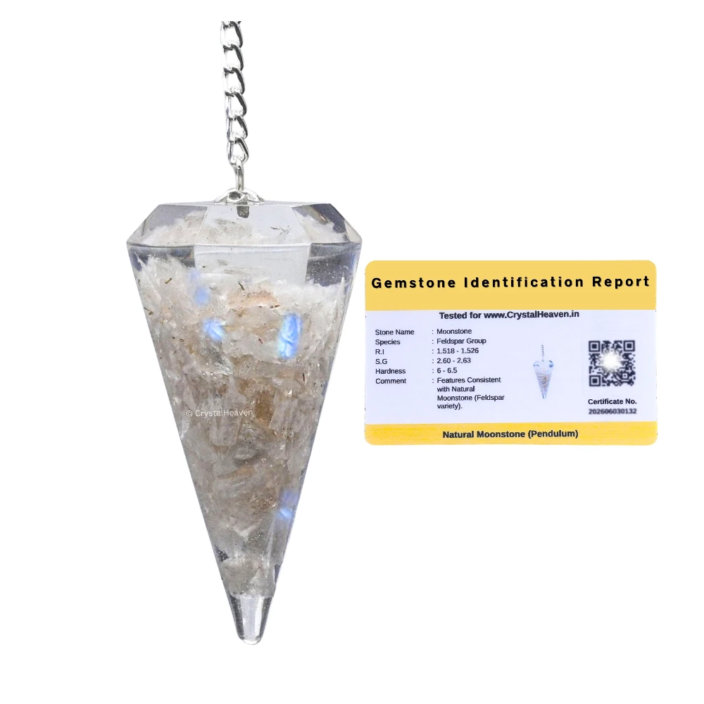 Moonstone Crystal Orgone Pendulum