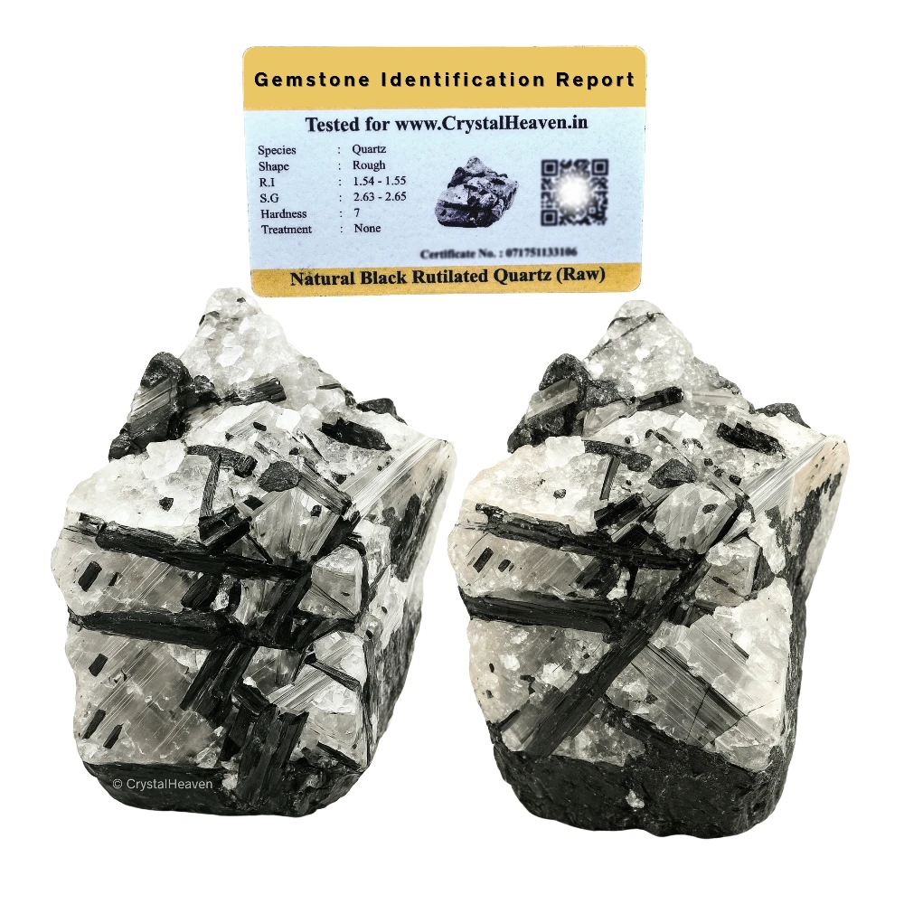 Raw Black Rutilated Quartz Crystals (1 Piece)