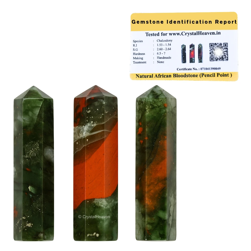 African Bloodstone Pencil Points (Set of 10)