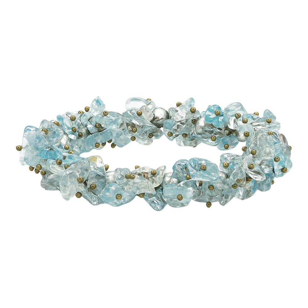 Aquamarine Chips Bead Bracelet