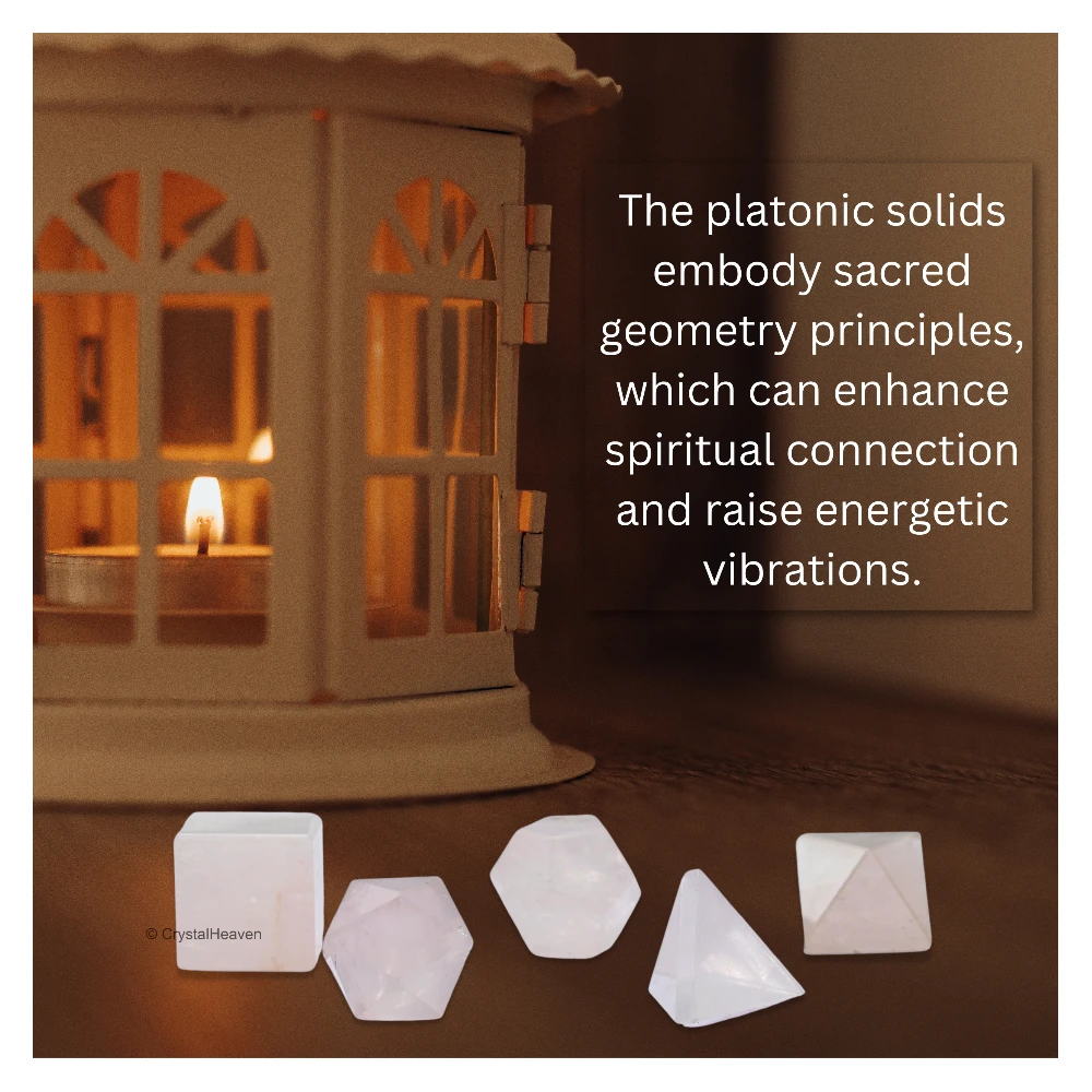 Rose Quartz Platonic Solid - 5 Pcs