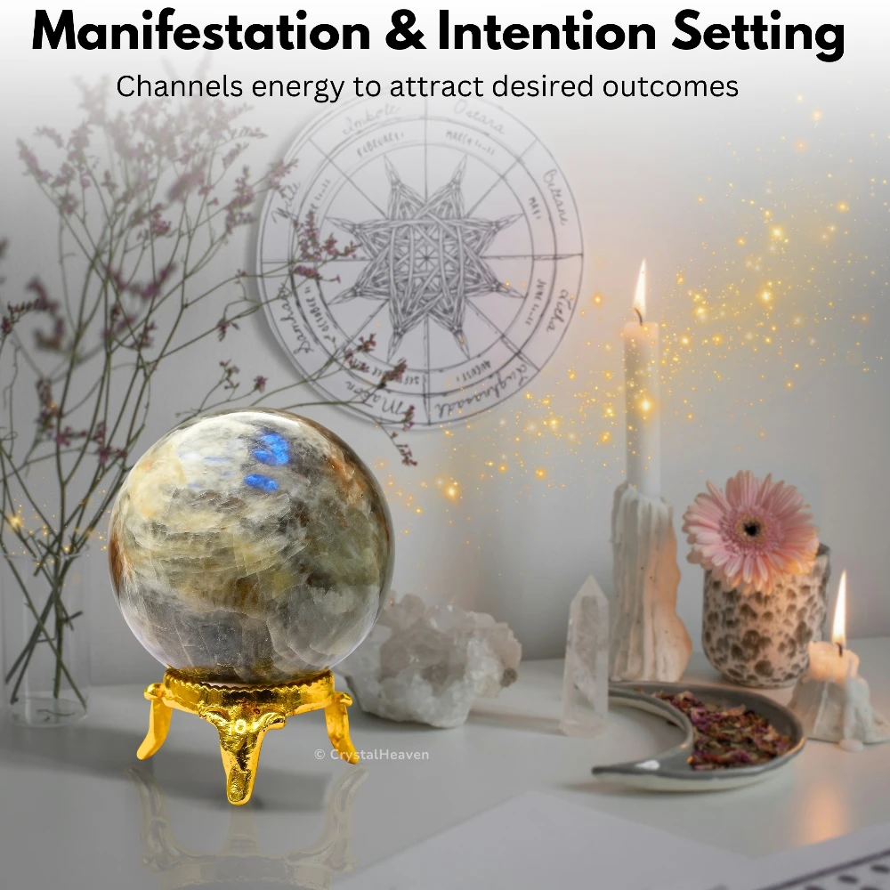 Sun Moonstone Sphere (1.5 Inch)