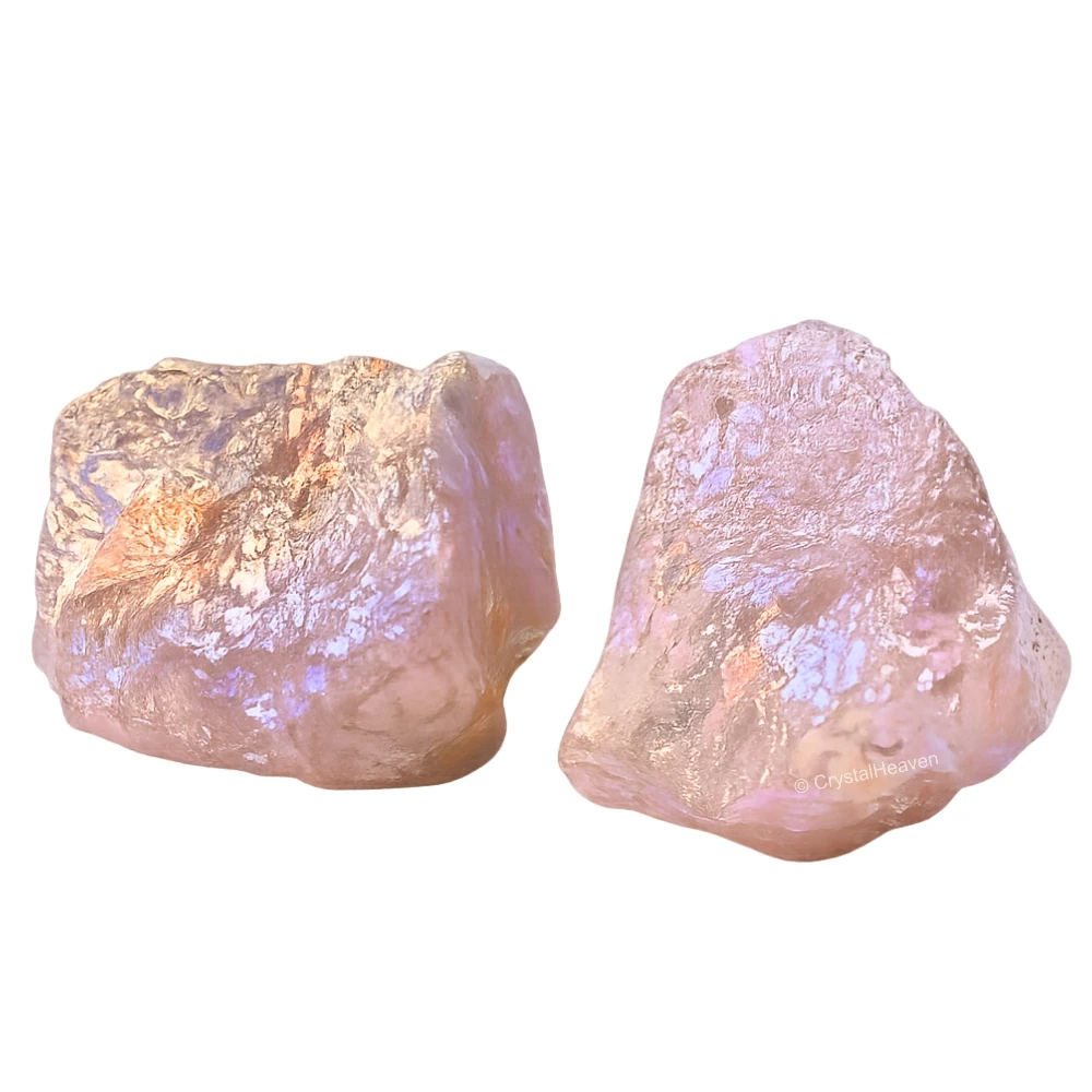 Raw Angel Aura Rose Quartz Crystals (1 Piece)