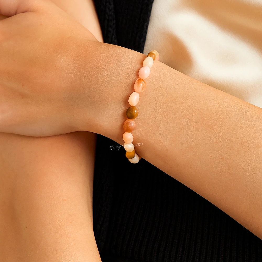 Rhodochrosite Tumbled Bracelet (Elastic)