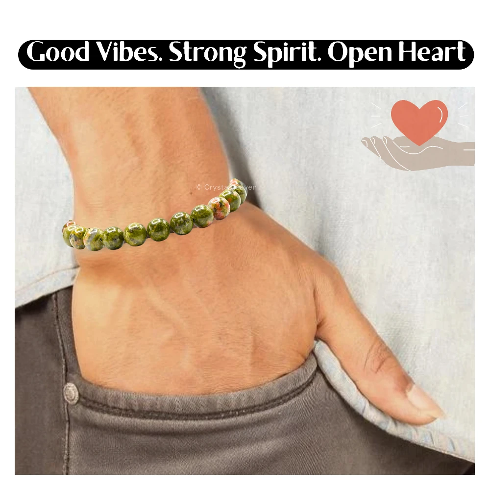 Unakite Bracelet (Adjustable)