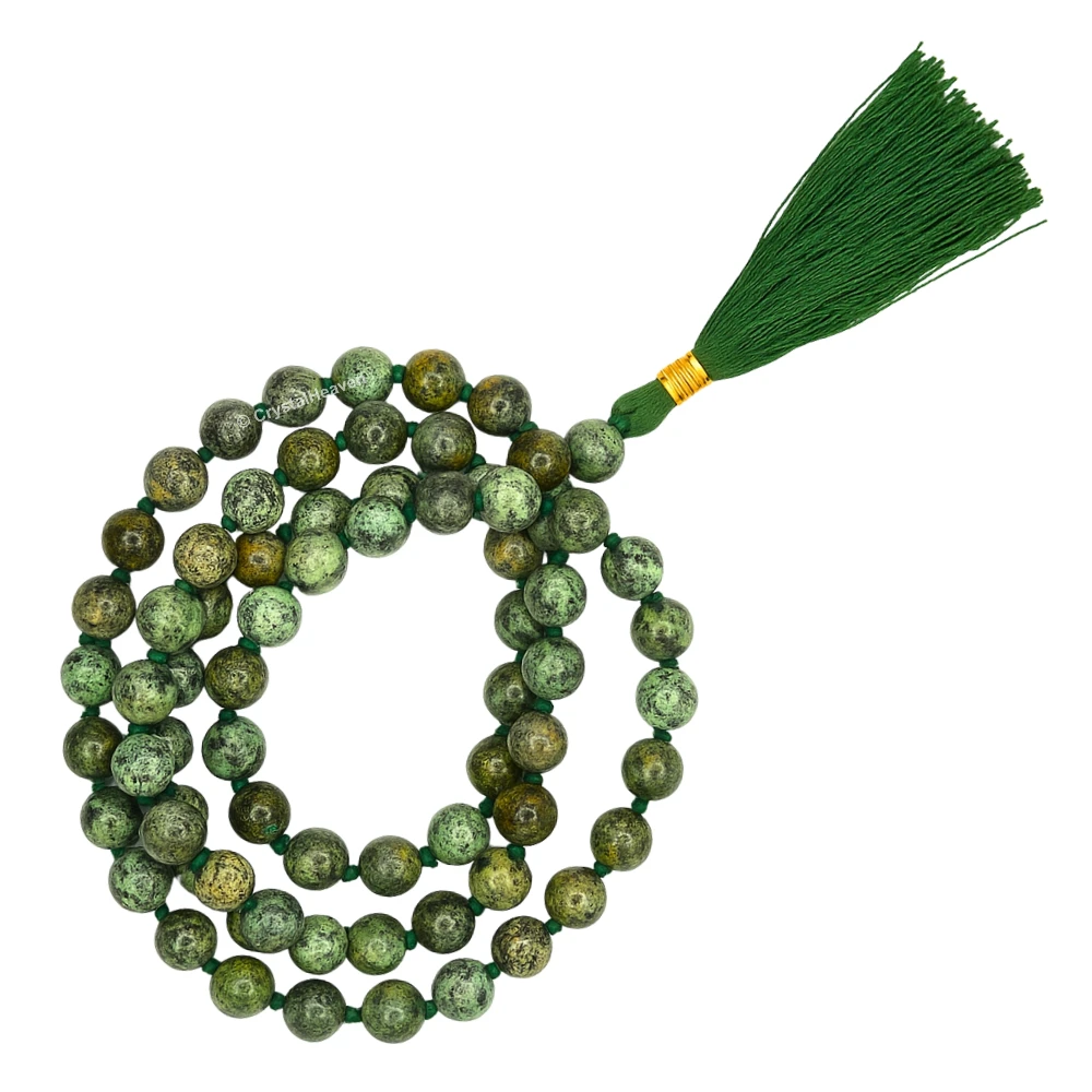 African Turquoise Japa Mala (Hand Knotted)