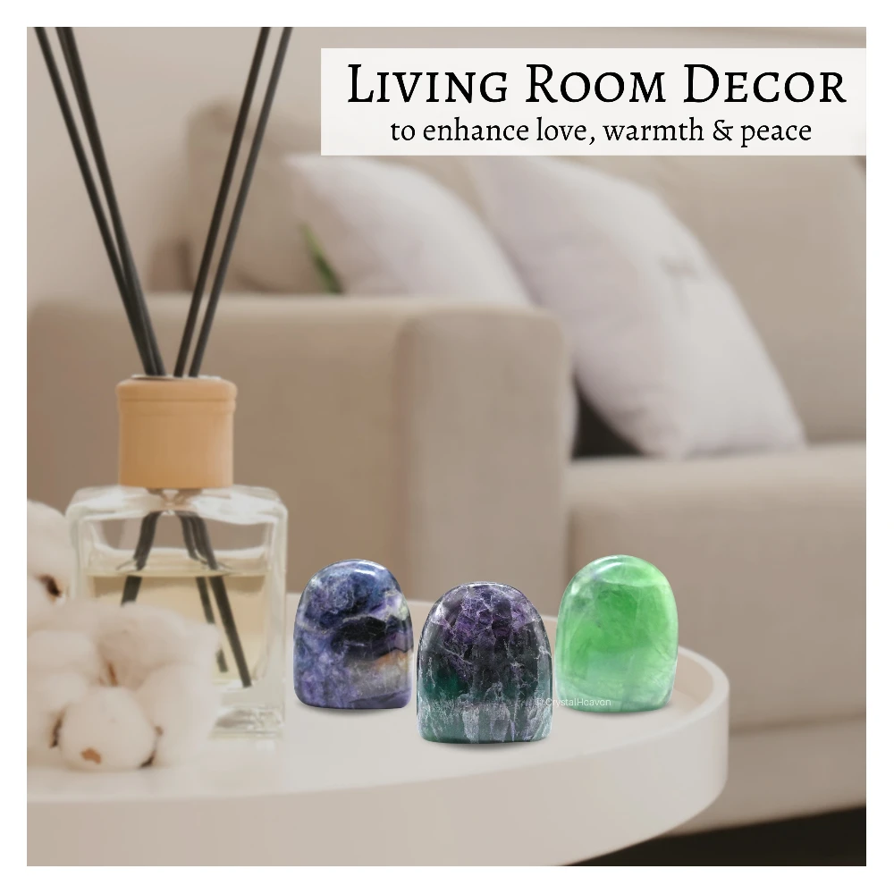Multi Fluorite Standing Palm Stone (Regular)