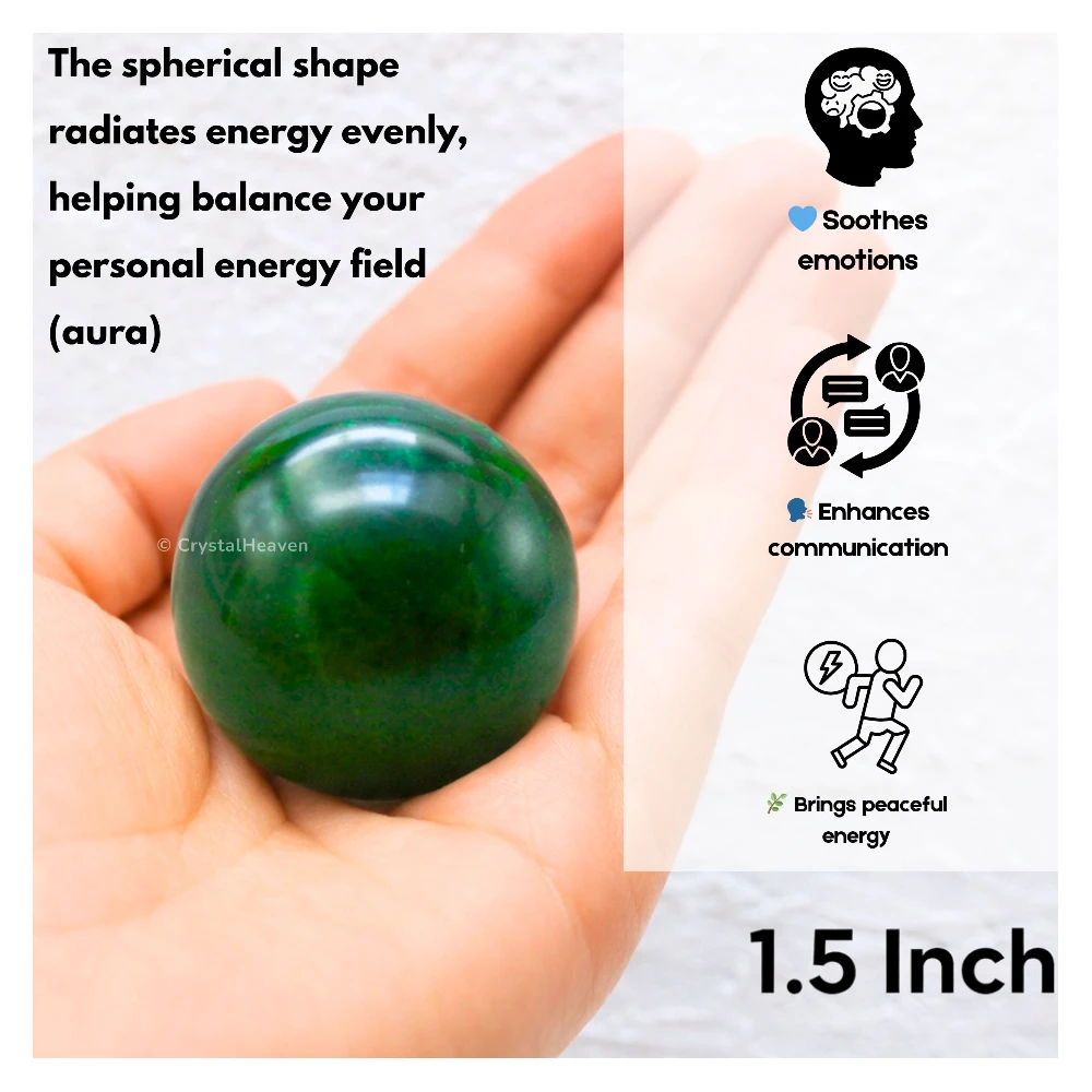 Dark Green Aventurine Sphere (1.5 Inch)