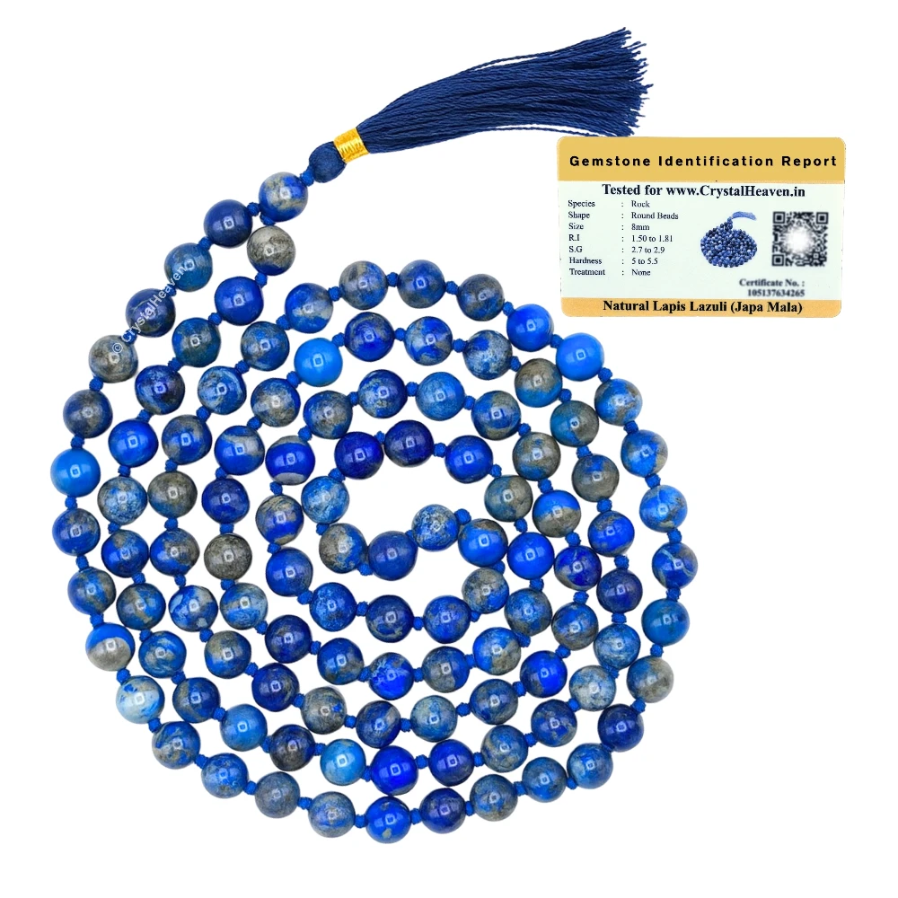 Lapis Lazuli Japa Mala (Hand Knotted)