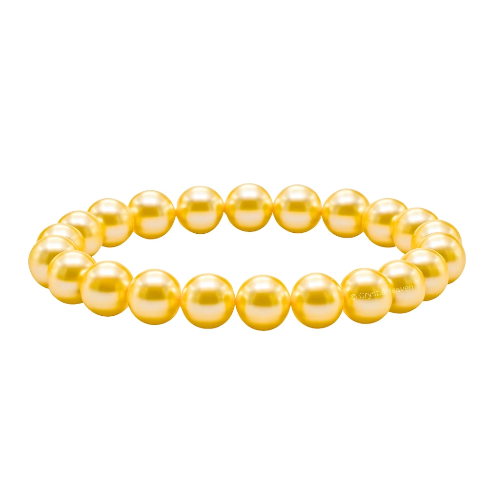 Yellow Pearl Bracelet (Elastic)