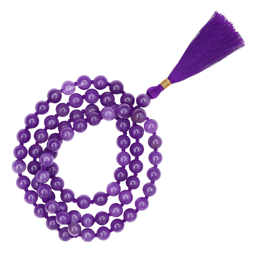 Amethyst Japa Mala (Hand Knotted)
