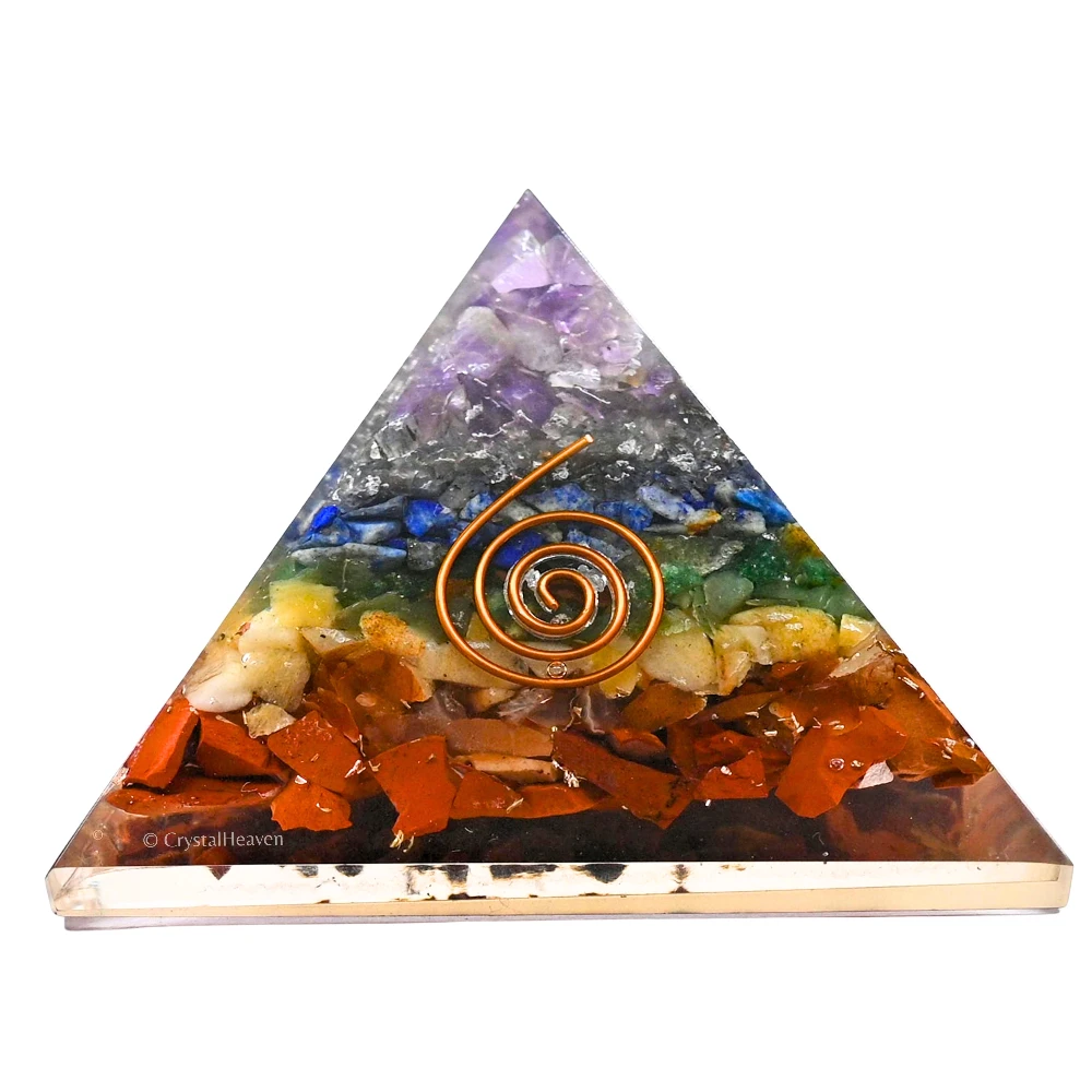 7 Chakra Orgone Pyramid (Copper Coil)