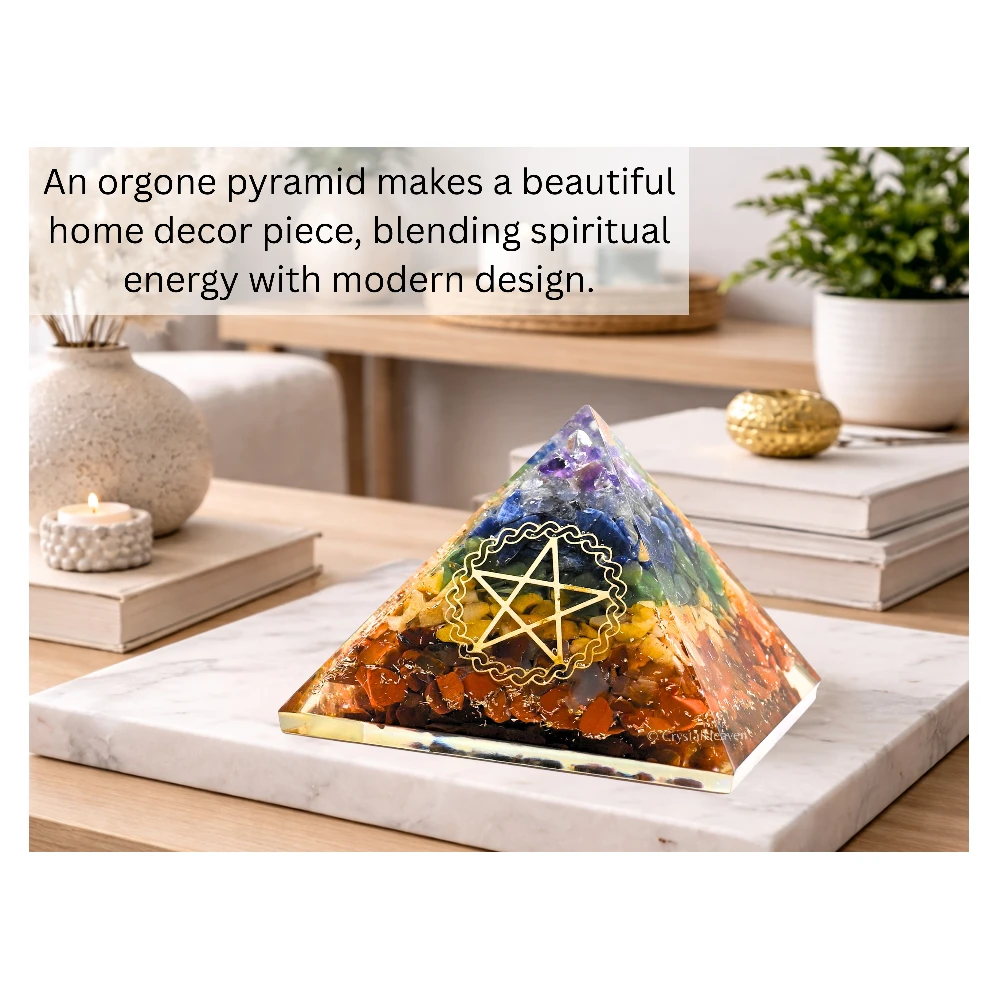 7 Chakra Orgone Pyramid (Pentacle)