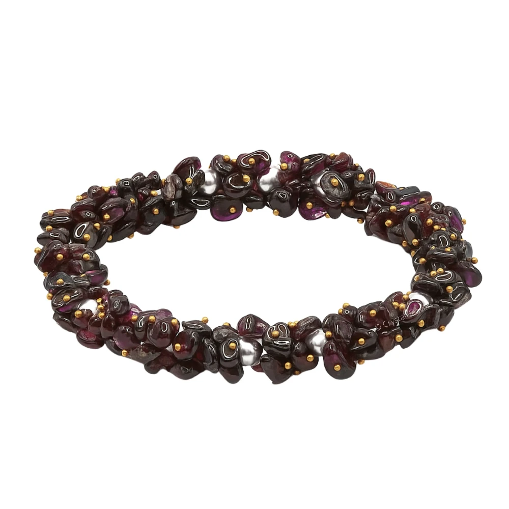 Garnet Chips Bead Bracelet