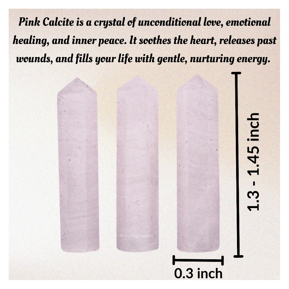 Pink Calcite Pencil Points (Set of 10)
