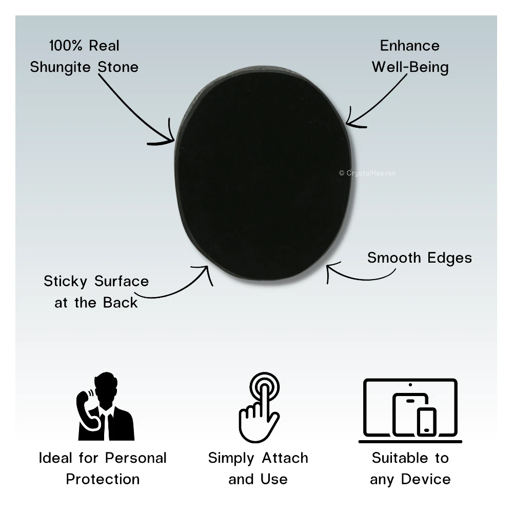 Shungite Phone Sticker - Oval (Pack of 2)